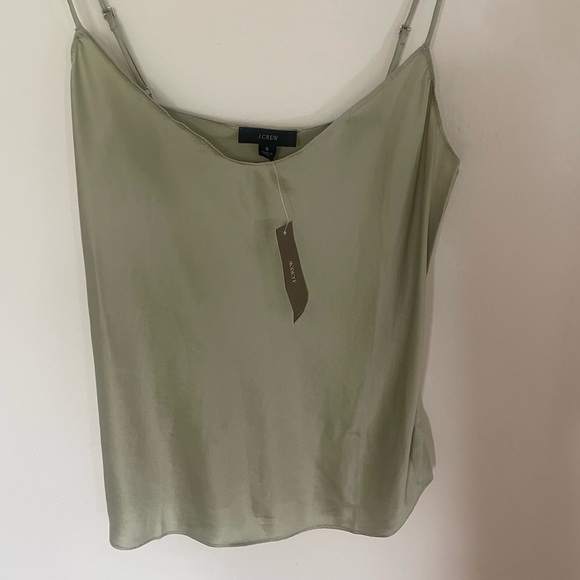 NWT washable silk charmeuse camisole top in faded pistachio - Picture 6 of 8